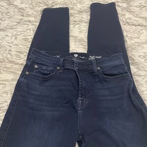 7 For All Mankind Dark Blue Skinny Jeans